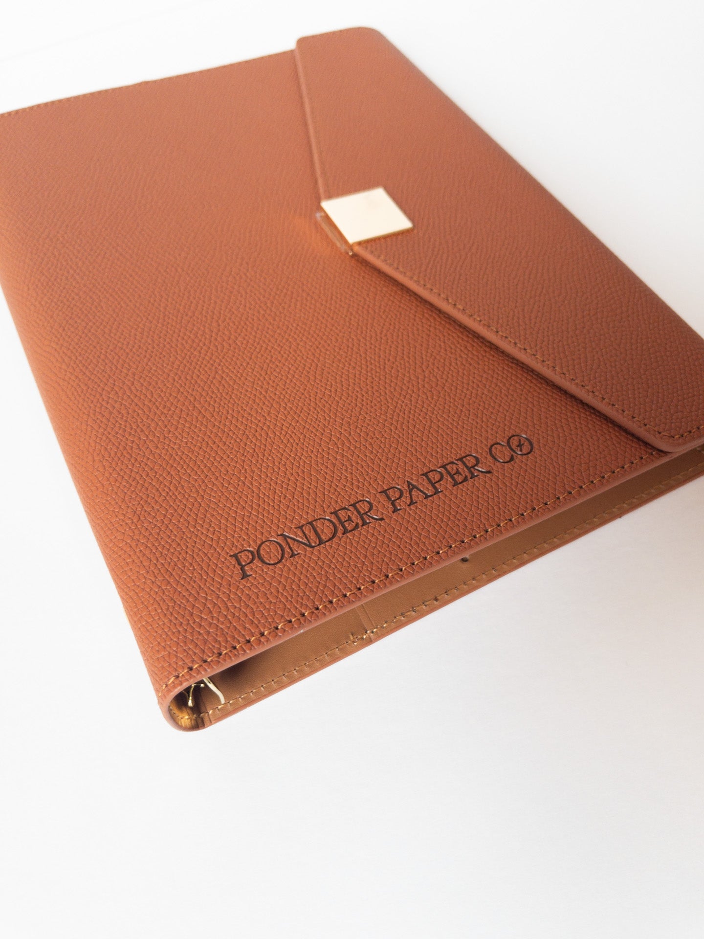 12 Month Planner in Sienna Leather Agenda - Ponder Paper Co