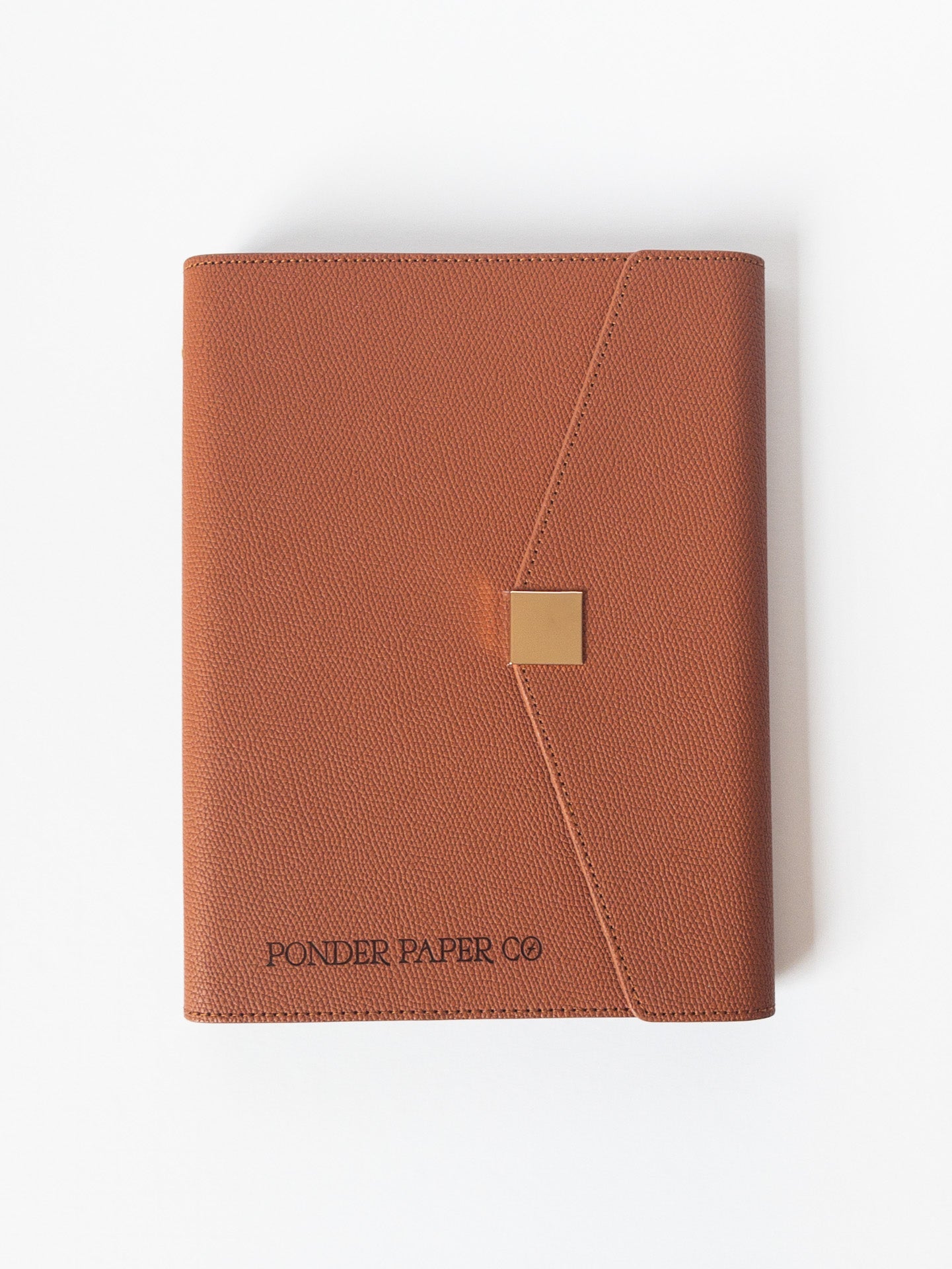 12 Month Planner in Sienna Leather Agenda - Ponder Paper Co